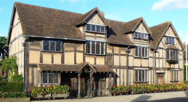 莎士比亞出生處位於 Stratford。　圖片來源：維基百科