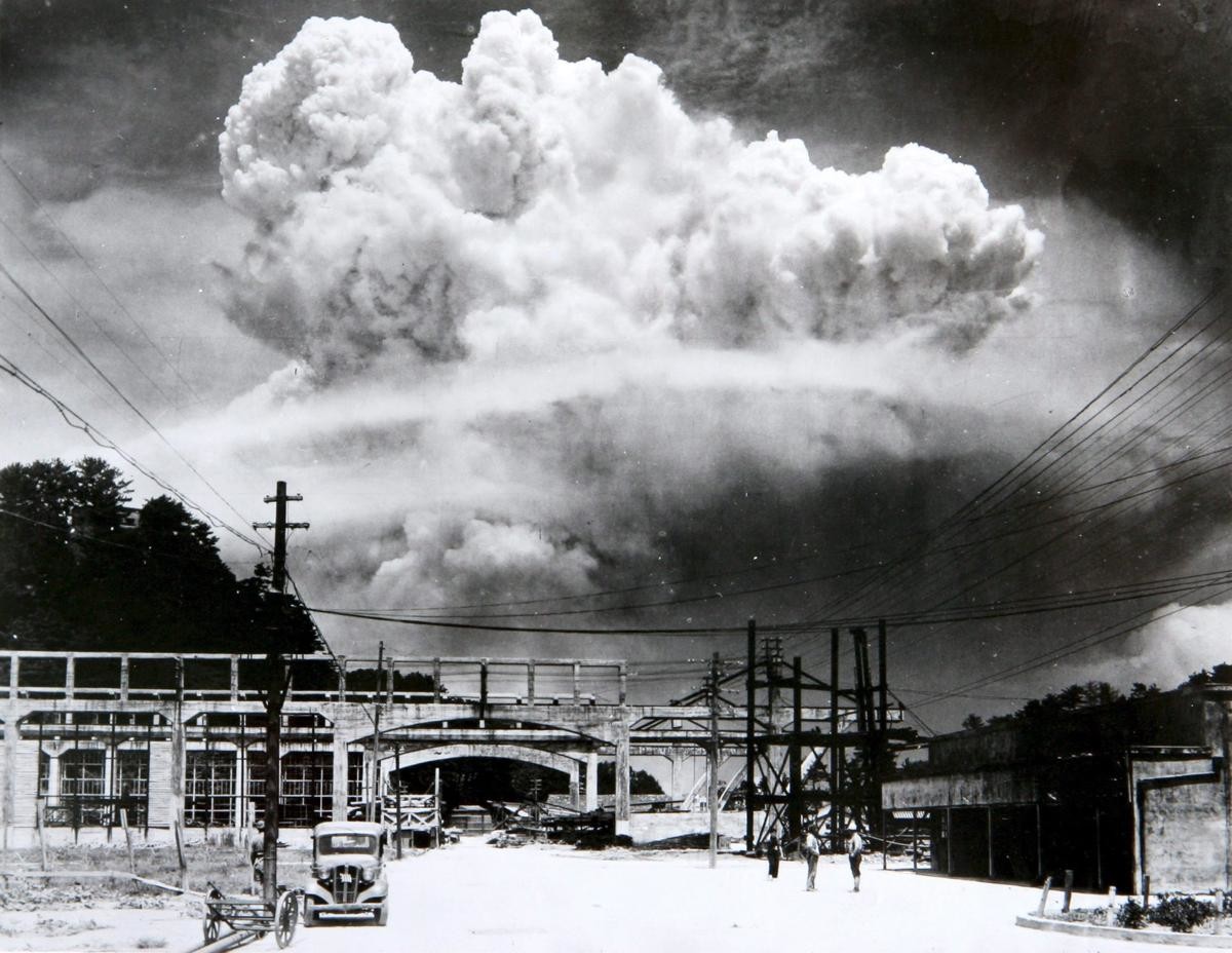 長崎原爆捲起巨風及烈焰，造成 74000 人喪生。　圖片來源：長崎原爆資料館