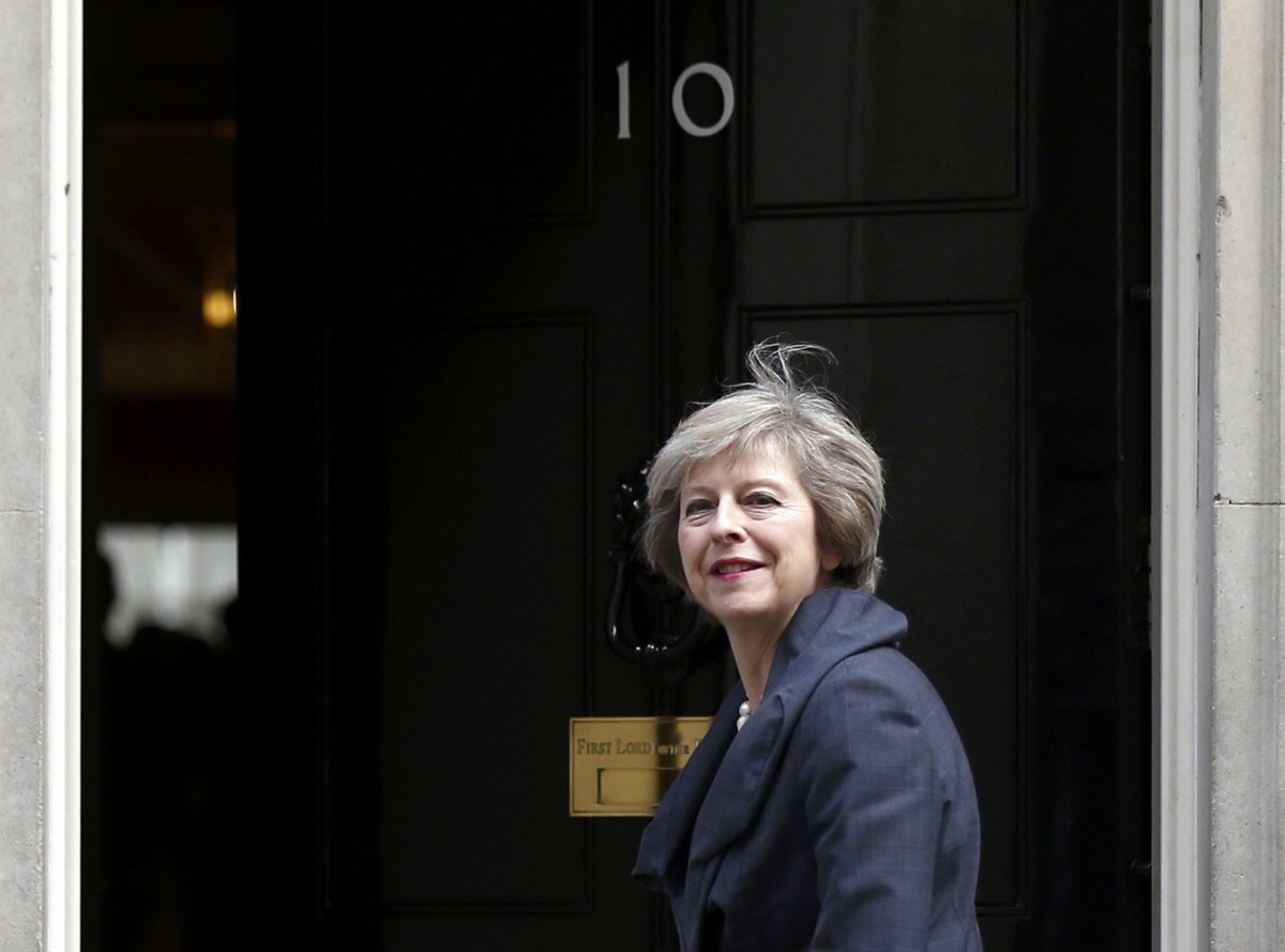 文翠珊入主唐寧街 10 號，成為英國史上第二位女首相。圖片來源：路透社