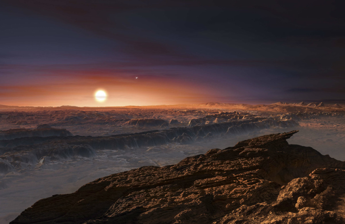 宜居系外行星 Proxima b 的合法想像示意圖。　圖片來源：路透社