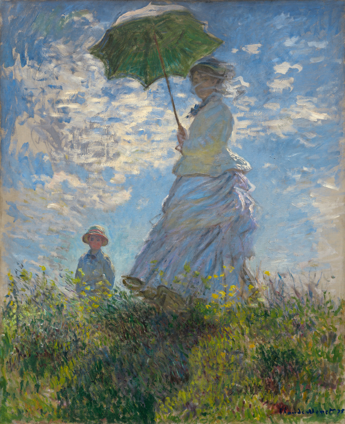 Camille and Jean on a hill, 1875