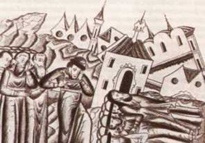 重返弗拉基米爾的雅羅斯拉夫·弗謝沃洛多維奇，俄羅斯中世紀版畫。圖片來源：wikipedia