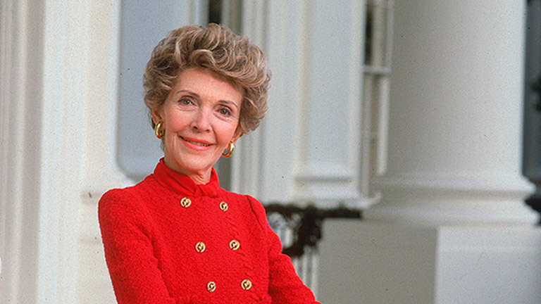 第一夫人Nancy Reagan。 圖片來源：people.com 