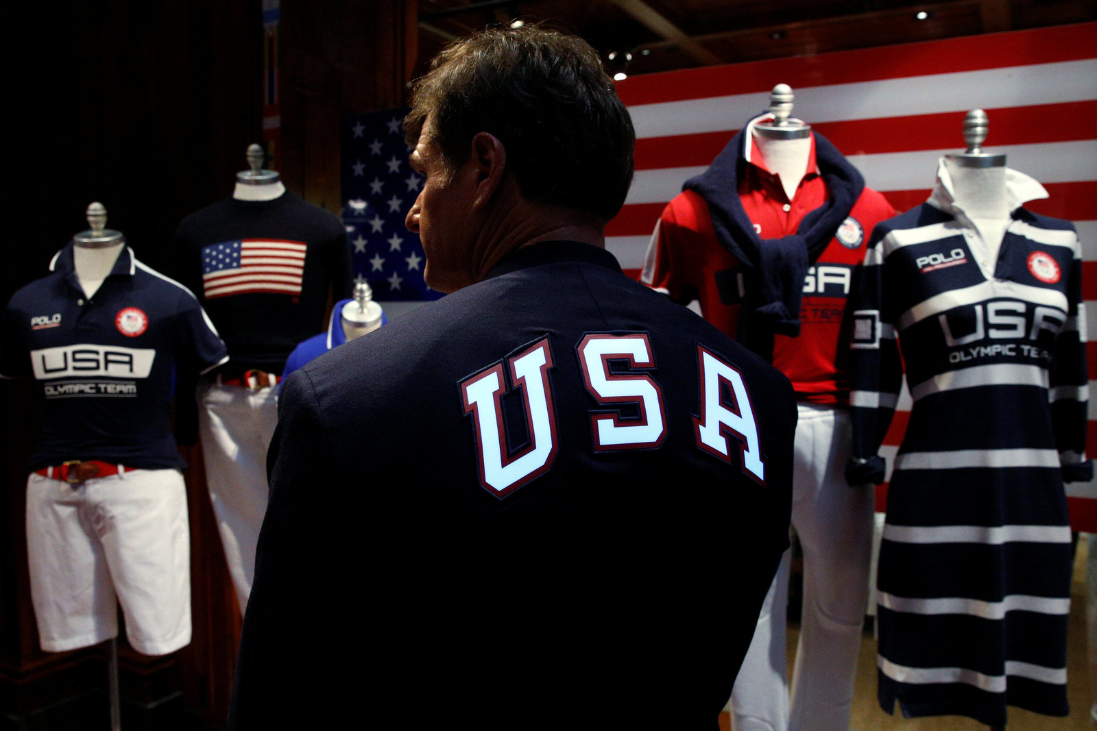 Polo Ralph Lauren 是里約奧運美國代表隊的官方服裝品牌。圖片來源：路透社