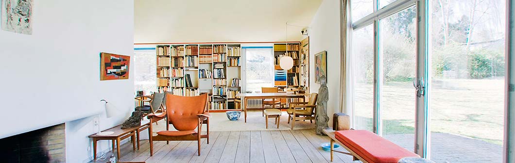Finn Juhl 之家，由他親自示範如何將他的傢俬營造一個令人愜意的生活空間 。圖片來源︰ordrupgaard.dk
