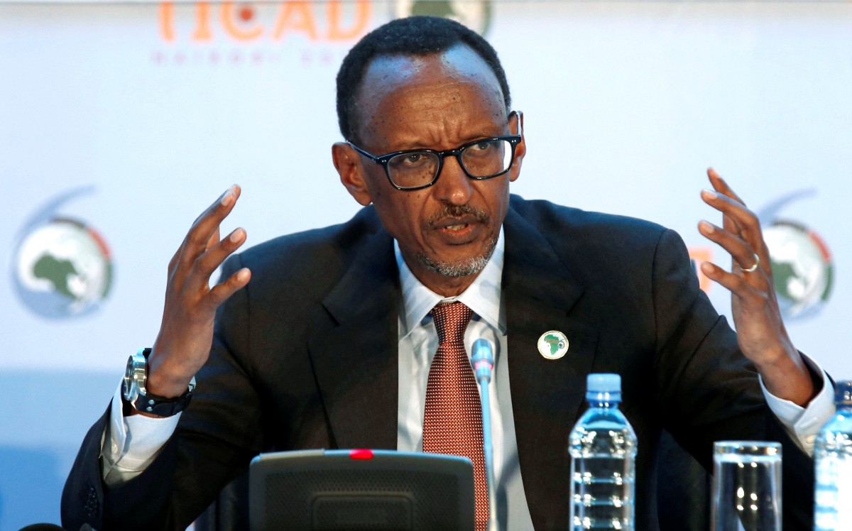 盧旺達總統卡加梅出席日本在肯亞舉行的第六屆非洲開發會議致詞。（圖片來源：REUTERS）