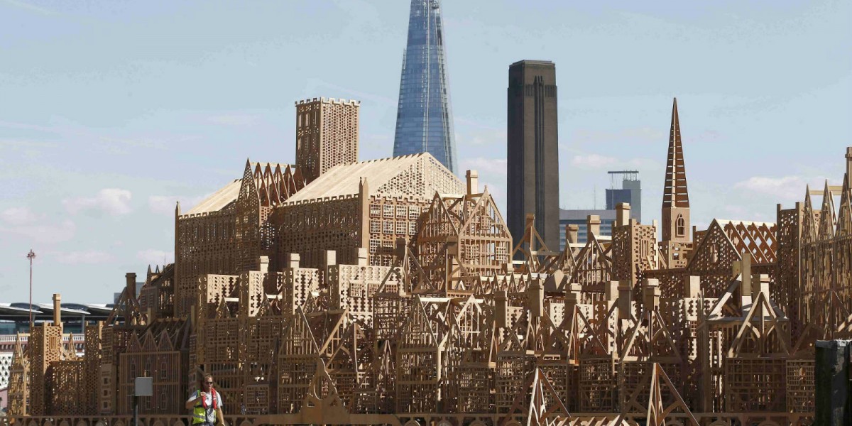 17 世紀倫敦城的模型　圖片來源：路透社