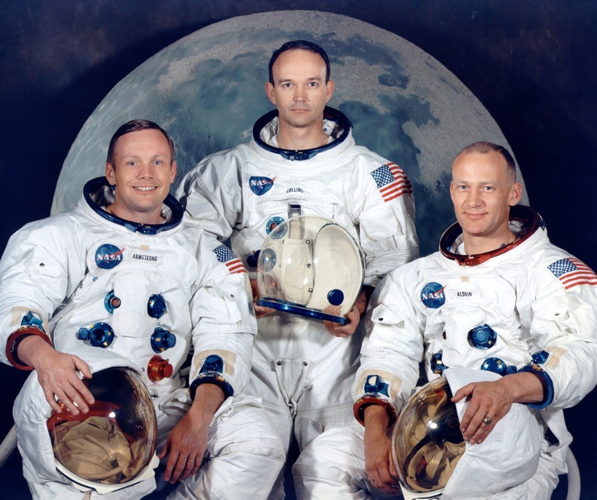 阿波羅 11 號的 3 位成員。圖片來源：Wikimedia
