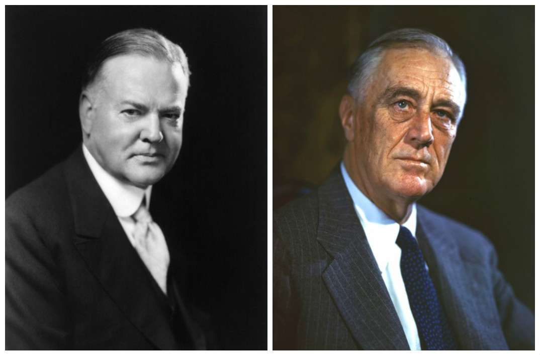 Herbert Hoover & Franklin D. Roosevelt