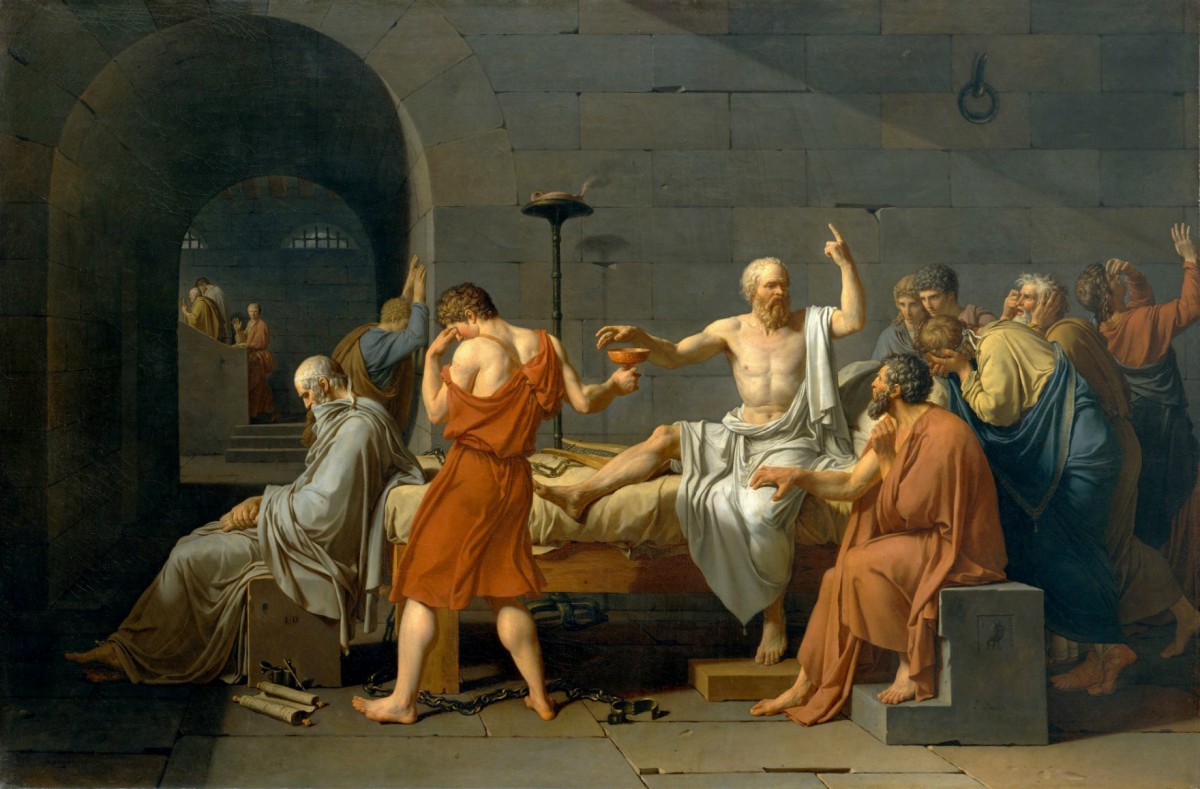 蘇格拉底被 500 名裁判團判以死刑。