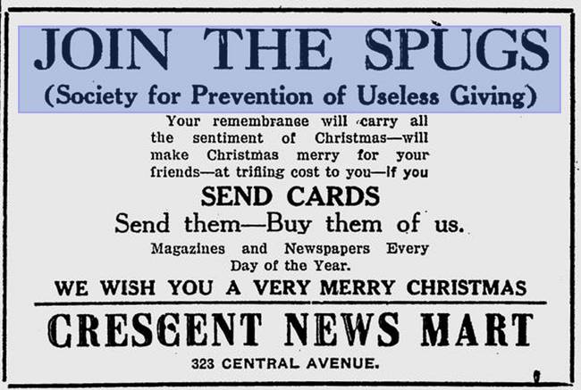 「不買禮物，那就為他訂閱報紙雜誌吧。」圖片來源：Public Domain