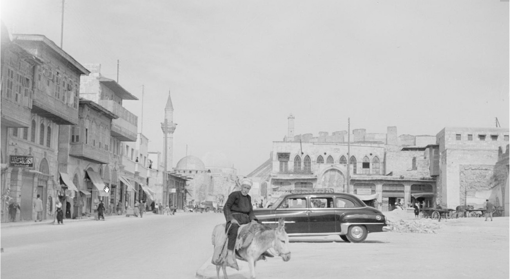 上世紀阿勒頗清真寺外的大街