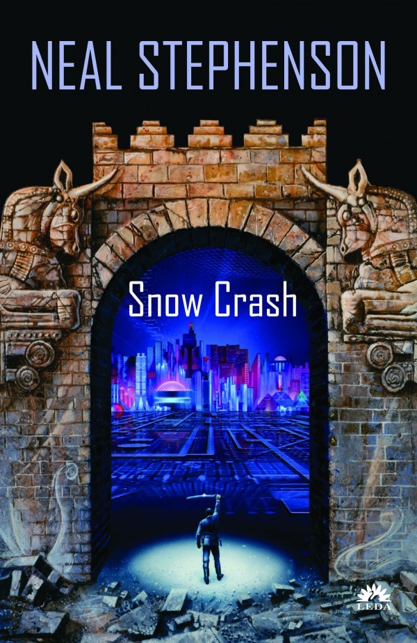 Neal Stephenson 所著的 Snow Crash（1992）一書封面。圖片來源：rereadsandreviews.com