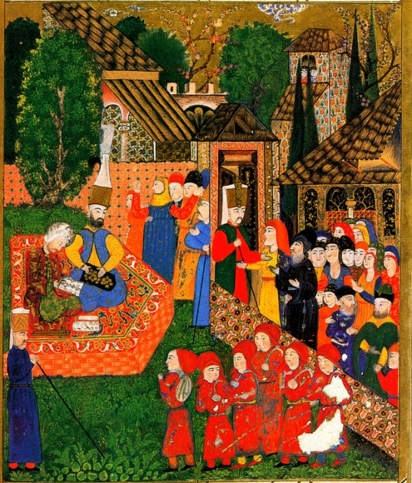 16 世紀鄂圖曼帝國向非穆斯林家庭徵用男童，被稱為「血稅」。　圖片來源：維基百科