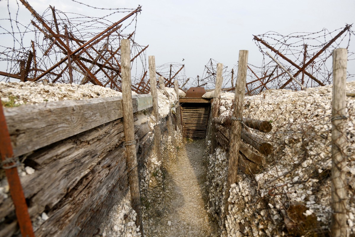 法國東北部的一戰戰壕遺址。　圖片來源：路透社