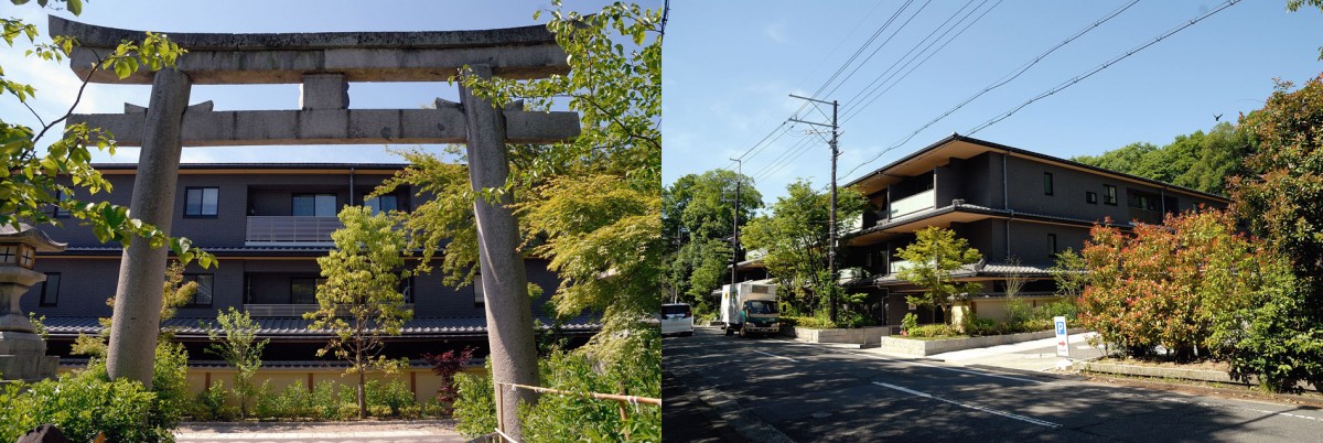 建於京都御所梨木神杜的公寓。　圖片來源：blog.goo.ne.jp/shugakuinrikyu/