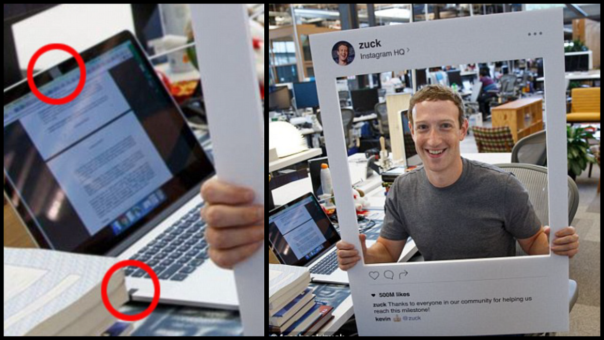 Facebook 創辯人 Zuckerberg 在一幅於辦公室拍攝的照片中，讓人得知他有以膠紙遮蔽鏡頭的習慣。