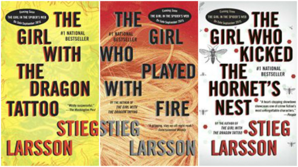 Stieg Larsson 所著的「千禧年三部曲」。圖片來源：Amazon