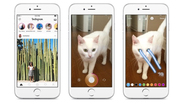Instagram 的新功能，如 Snapchat 的十分相似。 圖片來源：Instagram