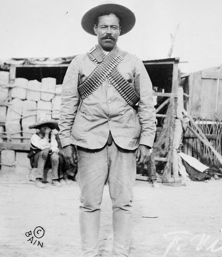 墨西哥革命時的農民義軍領袖龐丘·維拉。　圖片來源：Wikimedia