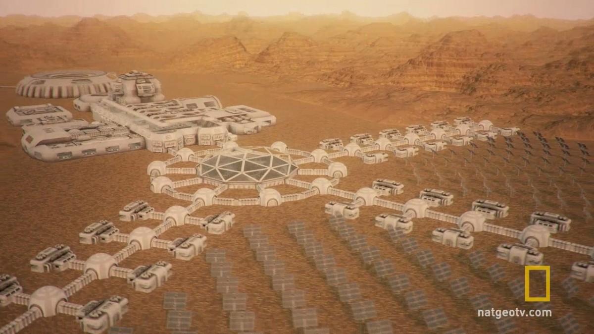 有科學家表示，可先送出 3D 打印機預建避難所，太空人甫抵火星即可入住，避開輻射。　圖片來源：Nat Geo