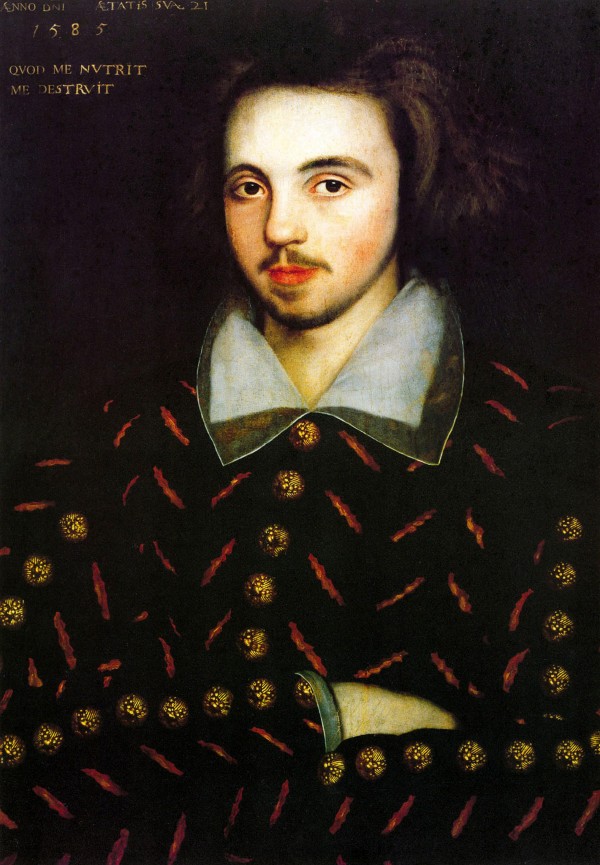 過去被視為莎翁勁敵的 Christopher Marlowe，如今被認定是「亨利六世」三部曲的共同作者。圖片來源：Corpus Christi College
